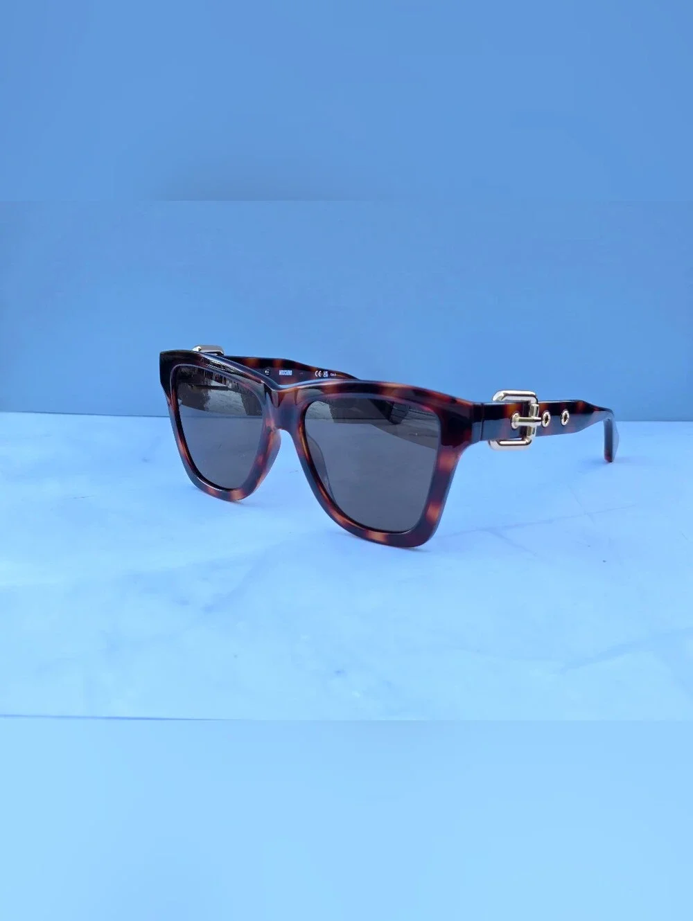 🕶️ NEW Moschino MOS131/S Tortoise Buckle Sunglasses w/ Case